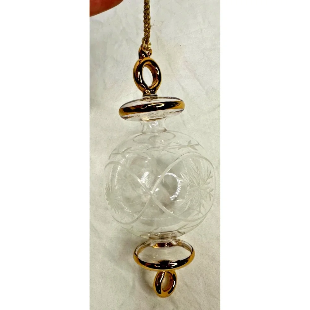 Marquis Waterford Christmas Winter Celebrations 2003 Etched Crystal Hanging